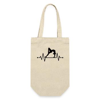 Gymnaste Heartbeat Line cadeau dames filles - Sac à bouteille - nature - Devant