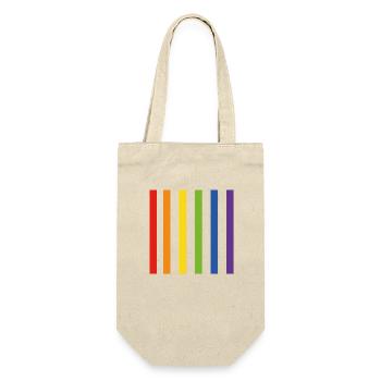 Regenbogenflagge LGBT - Geschenkbeutel für Flaschen - Natur - Vorne