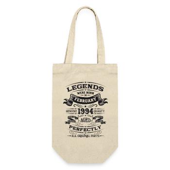30. Geburtstag Original Februar Jahrgang 1994 - Geschenkbeutel für Flaschen - Natur - Vorne