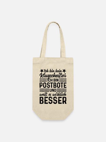 Postbote - Geschenkbeutel für Flaschen - Natur