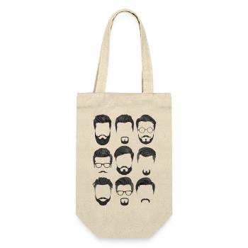 Beard and haircut pattern - Gift Bag for Bottles - nature - Front