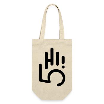 HI5 hi five - Geschenkbeutel für Flaschen - Natur - Vorne