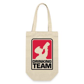 party logo drinking team - Geschenkbeutel für Flaschen - Natur - Vorne
