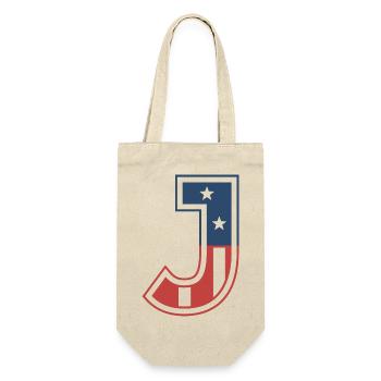 Lettre J États-Unis - Sac à bouteille - nature - Devant