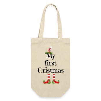 My first Christmas - Geschenkbeutel für Flaschen - Natur - Vorne