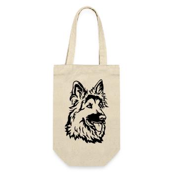 German Shepherd Head - Gift Bag for Bottles - nature - Front