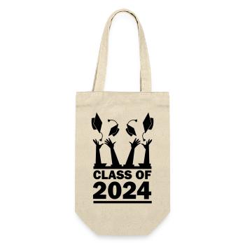 class of 2024 - Geschenkbeutel für Flaschen - Natur - Vorne