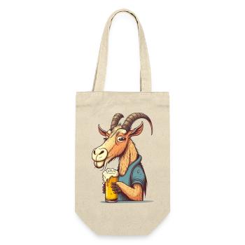 Funny beer drinker, the billy goat - Gift Bag for Bottles - nature - Front