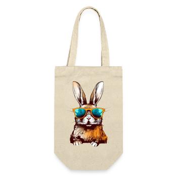 Ilko der Hase - Geschenkbeutel für Flaschen - Natur - Vorne