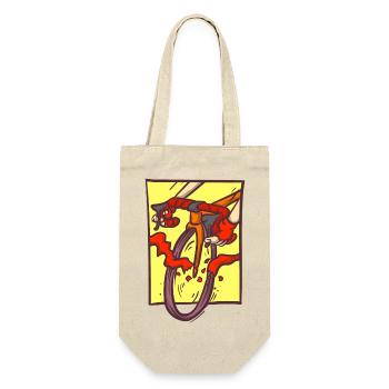 when cyclist touch finish line - Gift Bag for Bottles - nature - Front