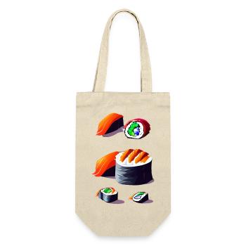 Sushi - Geschenkbeutel für Flaschen - Natur - Vorne