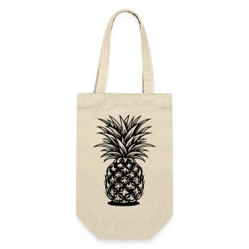 Ananas - Geschenkbeutel für Flaschen - Natur - Vorne