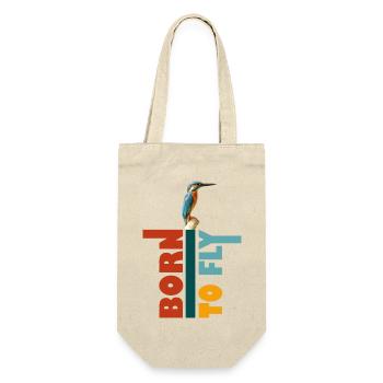 Born to fly, Kingfisher - Gift Bag for Bottles - nature - Front