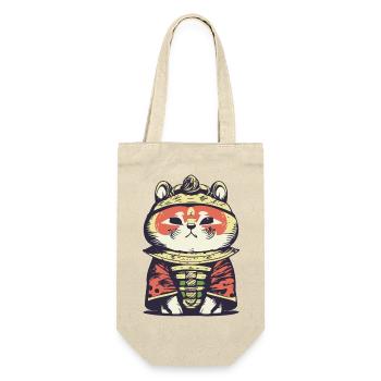 Roter Panda Samurai - Geschenkbeutel für Flaschen - Natur - Vorne