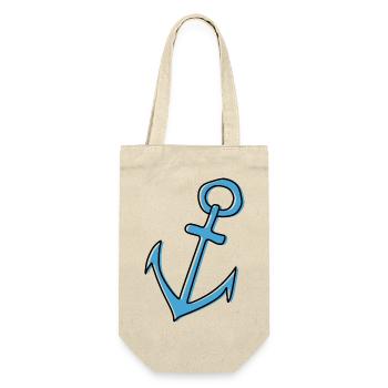 Marine Nautical Shipping Anchor - Gift Bag for Bottles - nature - Front