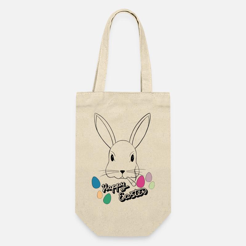 Happy Easter - Gift Bag for Bottles - nature