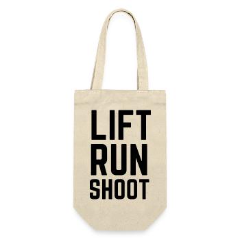 Lift Run Shoot - Fitness Motivational Gift - Gift Bag for Bottles - nature - Front