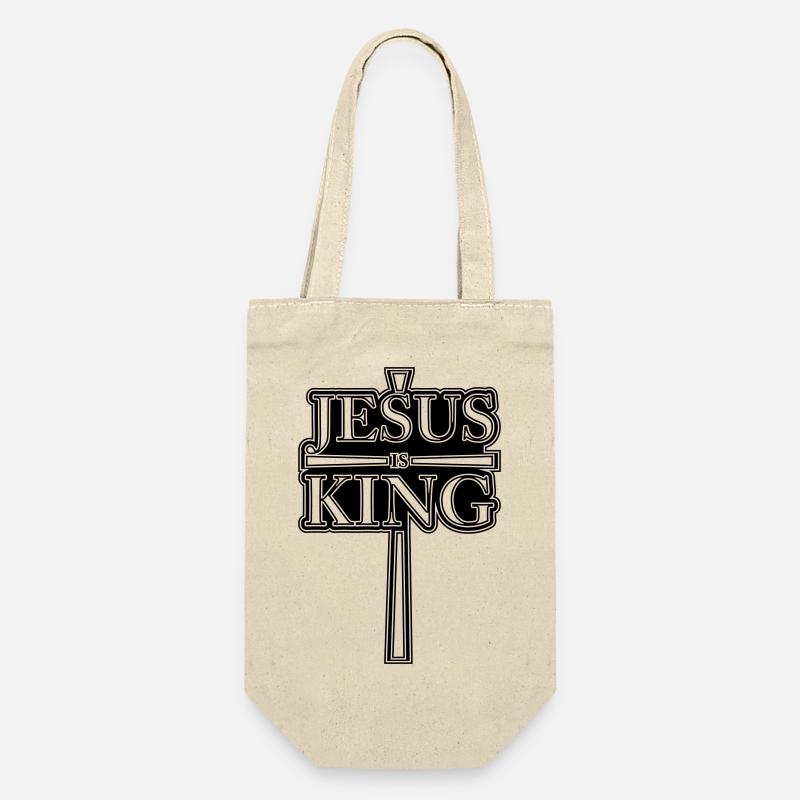 jesus is king 1 - Geschenkbeutel für Flaschen - Natur
