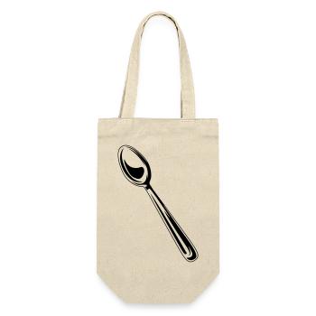 cutlery symbol spoon - Gift Bag for Bottles - nature - Front