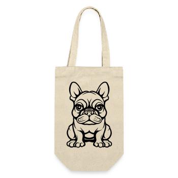Bulldogg Dog Comic - Gift Bag for Bottles - nature - Front