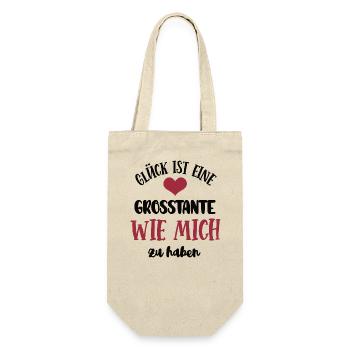Grosstante Grosstanten Gross-Tanten Großtante - Geschenkbeutel für Flaschen - Natur - Vorne