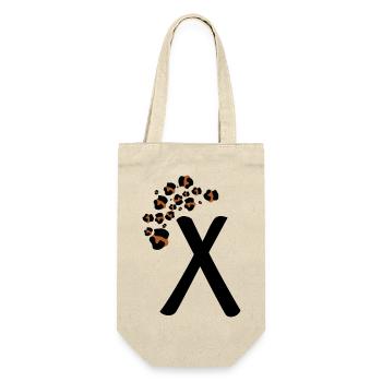 Lettre x motifs léopard - Sac à bouteille - nature - Devant