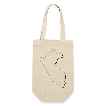 Peru map as an outline - Gift Bag for Bottles - nature - Front