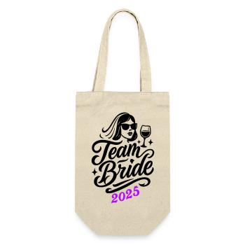 Team Bride 2025 - Gift Bag for Bottles - nature - Front