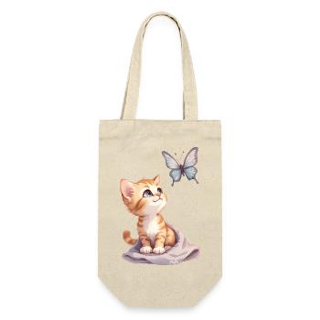Kawaii Curious Chatten et Papillon 🐱🦋 - Sac à bouteille - nature - Devant