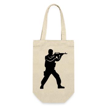 Soldier Silhouette - Gift Bag for Bottles - nature - Front