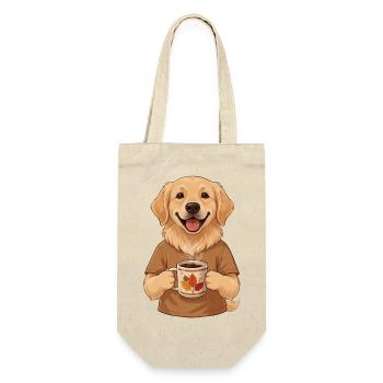 Golden Retriever Coffee Fall Dog Motif - Sac à bouteille - nature - Devant