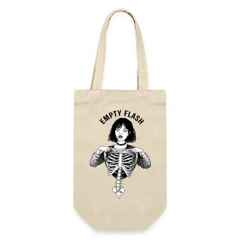 Leere Flash Skeleton - Geschenkbeutel für Flaschen - Natur - Vorne