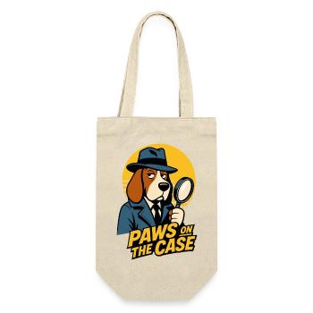 Paws on the Case – Hundedetektiv Humor - Geschenkbeutel für Flaschen - Natur - Vorne