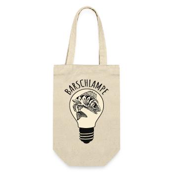 Barschlampe Angeln Barsch Lustiges Wortspiel - Geschenkbeutel für Flaschen - Natur - Vorne