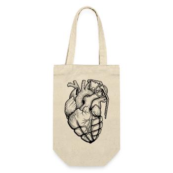 Anatomische grenade_coeur_ - Geschenkbeutel für Flaschen - Natur - Vorne