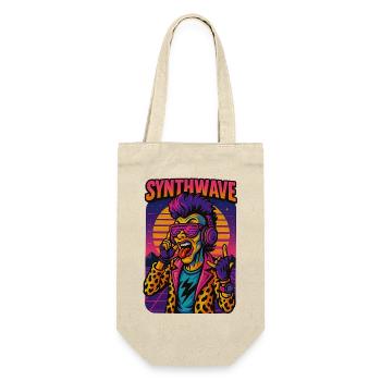 synthwave - Geschenkbeutel für Flaschen - Natur - Vorne