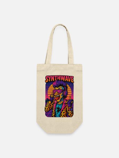 synthwave - Geschenkbeutel für Flaschen - Natur