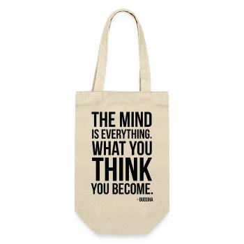 Buddha Mind Is Everything Zitattypografie - Geschenkbeutel für Flaschen - Natur - Vorne