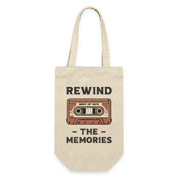 Rewind the memories. Retro cassette design. - Gift Bag for Bottles - nature - Front