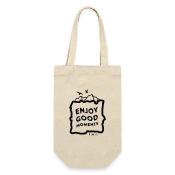 Good moments - Geschenkbeutel für Flaschen - Natur - Vorne
