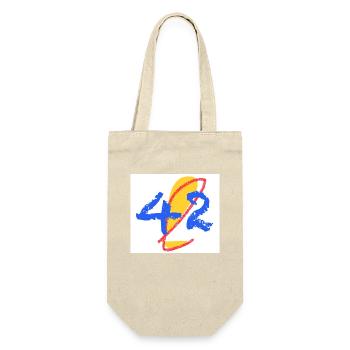 Alles ist 42 - Geschenkbeutel für Flaschen - Natur - Vorne