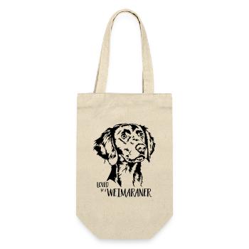 Aimé par un chien de braque de Weimar disant chien Wilsigns - Sac à bouteille - nature - Devant