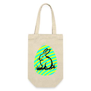 Hase Ostern Icon - Geschenkbeutel für Flaschen - Natur - Vorne