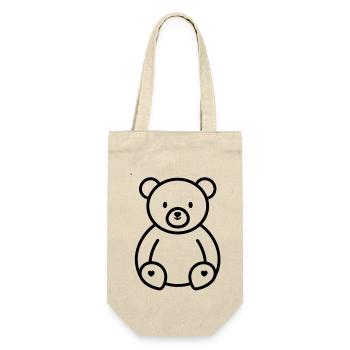 Teddy Bear - Gift Bag for Bottles - nature - Front