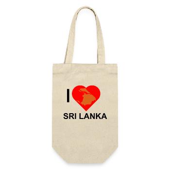 LIEBE Sri Lanka - Geschenkbeutel für Flaschen - Natur - Vorne