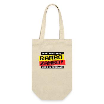 RAMBO ZAMBO! Party tonight? (Bundestag election) - Gift Bag for Bottles - nature - Front