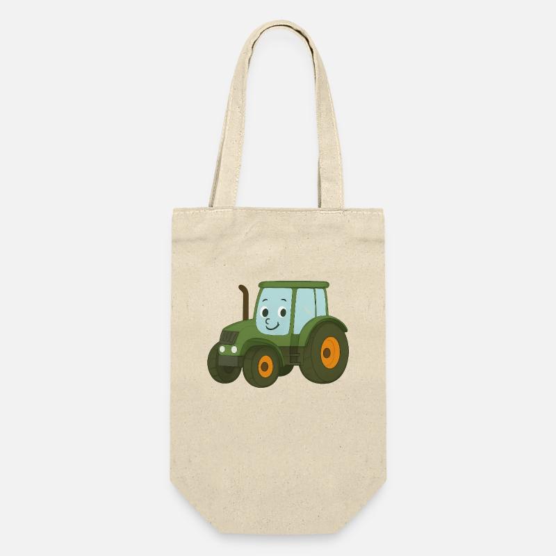 Traktor - Geschenkbeutel für Flaschen - Natur