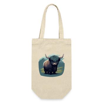 Kleiner Yak - Geschenkbeutel für Flaschen - Natur - Vorne