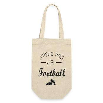 J'peux pas j ai Football joueur footballeur foot - Sac à bouteille - nature - Devant