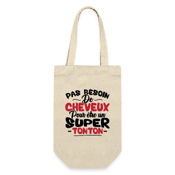 Pas besoin de cheveux pour être un super tonton - Sac à bouteille - nature - Devant